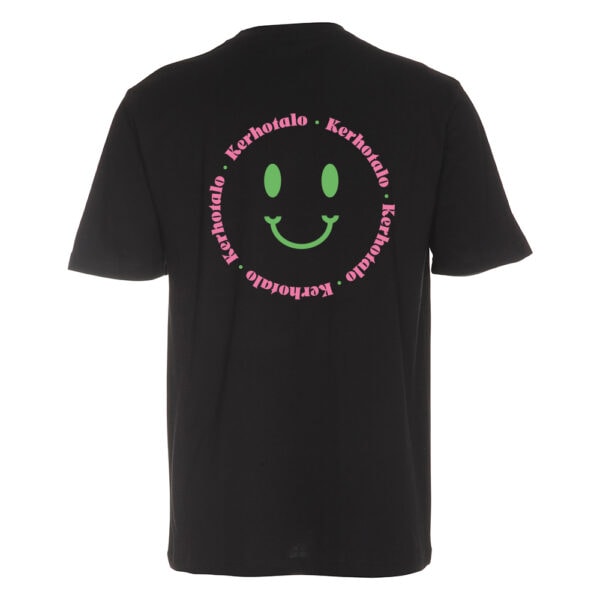 Kerhotalo Smiley T-paita (black), selkä, moniväri